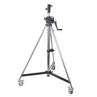 AOFUTU奥富图影视棚中型手摇灯架升降三角架电影灯脚架摄影灯架带滑轮万向带斜臂灯架支架脚架斜臂顶灯架伸缩