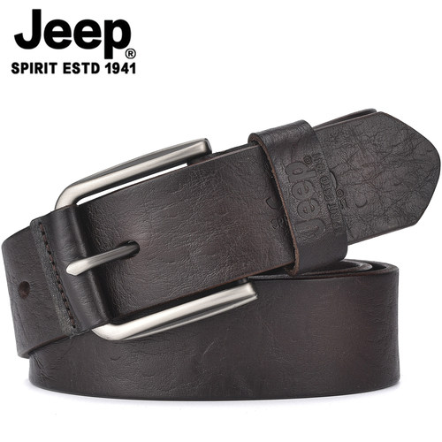 吉普正品复古休闲头层纯牛皮皮带