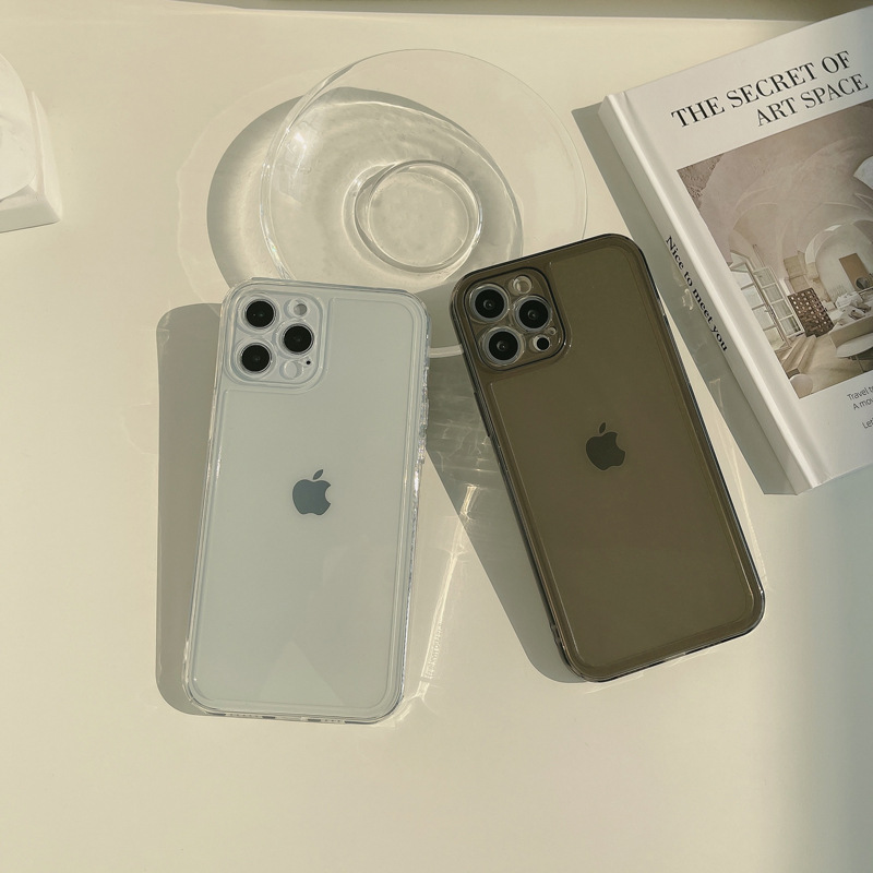 相框透明15Promax苹果手机壳iPhon14全包XS适用13纯色保护套8plus软壳精孔x镜头全包12保护套11pro外壳潮网红