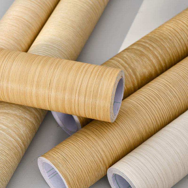 波音软片防水自粘墙纸家具翻新贴门木板桌面衣柜柜子木纹贴纸仿木