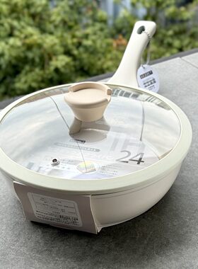 市面少见 外贸品牌货20/24/28CM 内外陶瓷加深平底加厚高煎锅