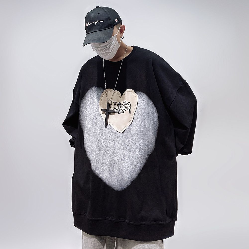 嘻哈潮牌套头长袖圆领卫衣