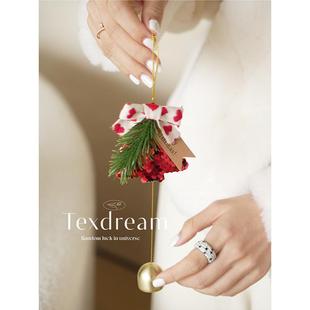 TEXDREAM 新年风铃挂件车载入户门室内装饰创意毛绒圣诞树礼物