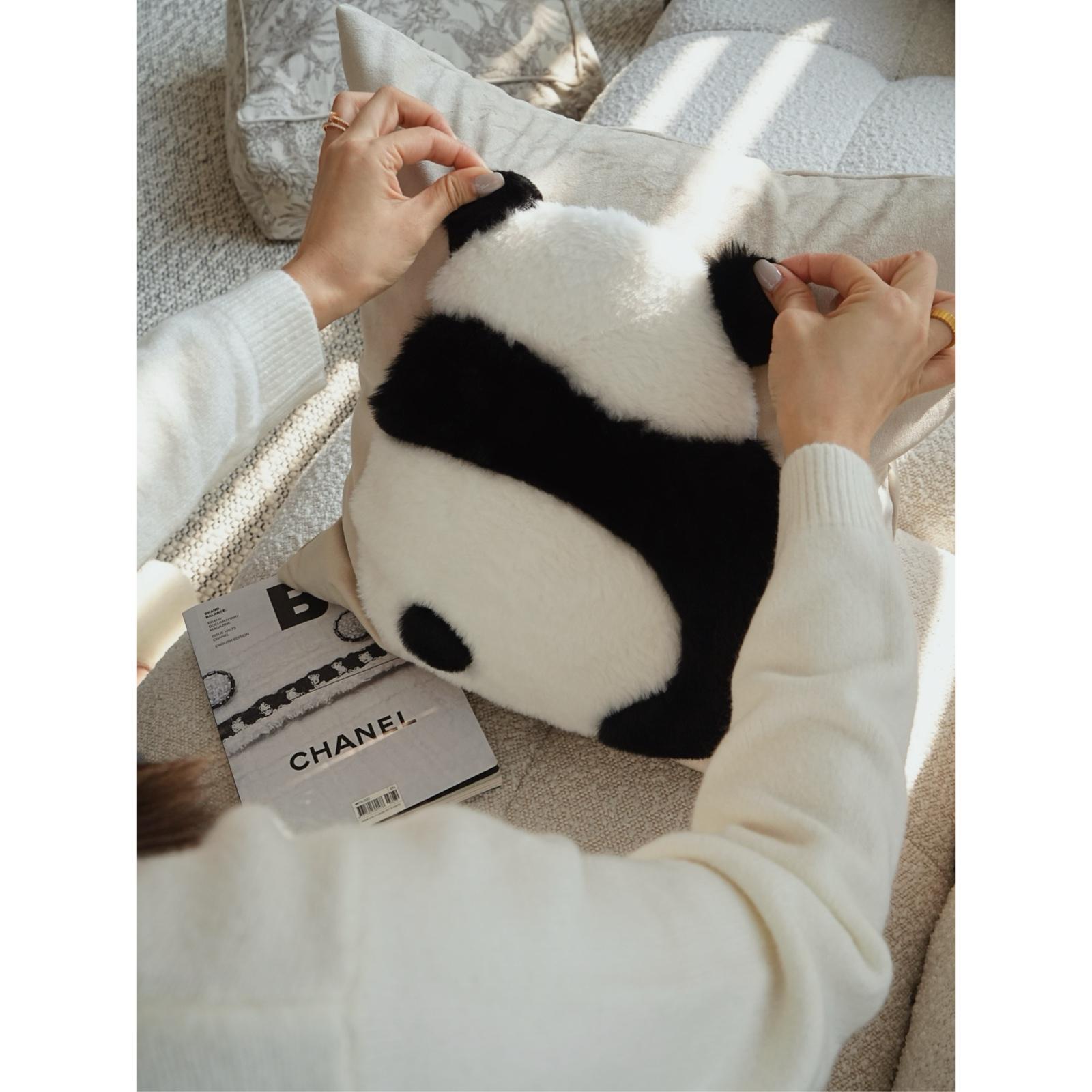 texdream态度熊猫毛绒抱枕可爱