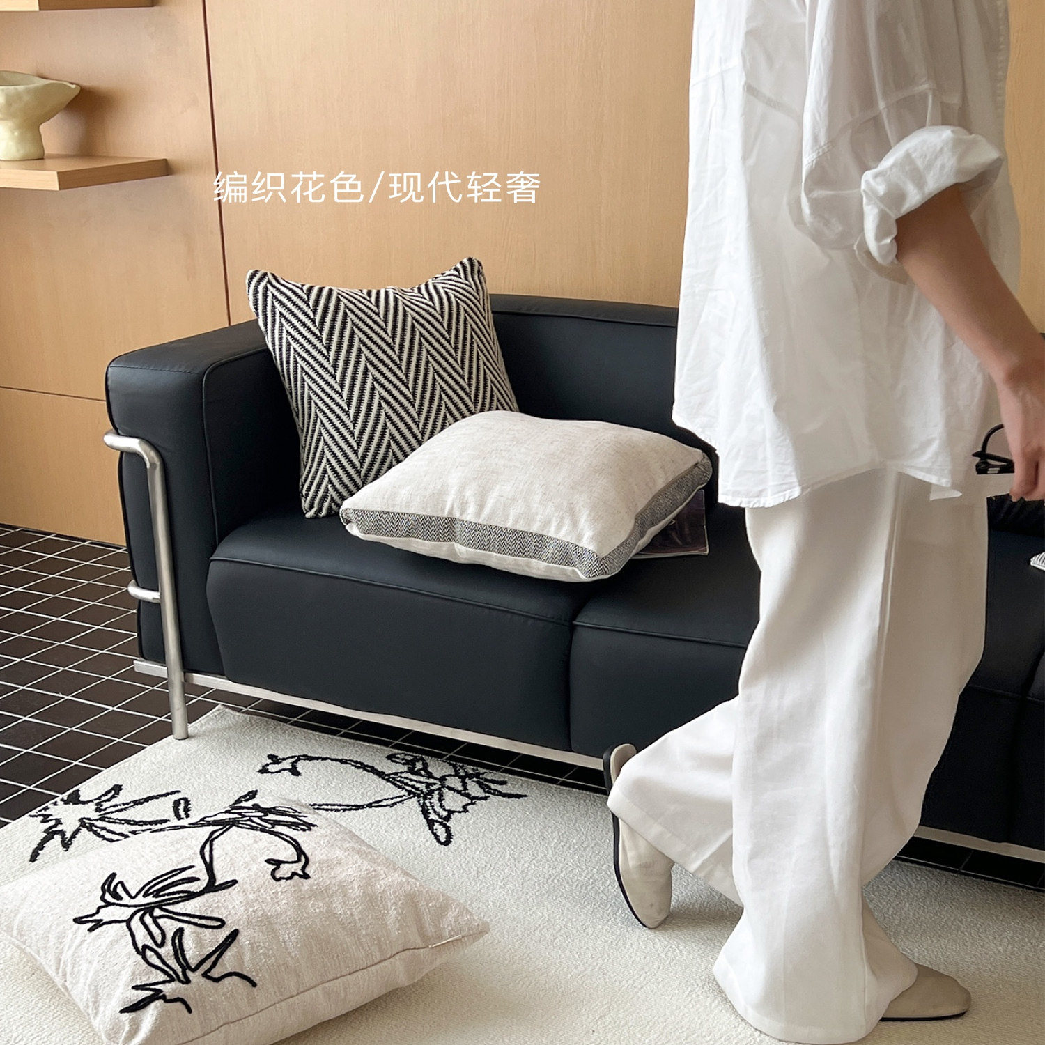 现代简约客厅沙发抱枕棉麻靠垫