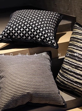 TEXDREAM 黑金系列 轻奢抱枕套现代简约沙发客厅靠垫靠枕可拆洗