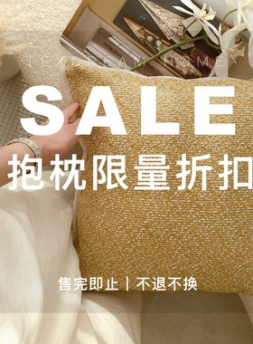 态度【焕新捡漏 5折秒杀】现代简约客厅沙发抱枕套护腰靠垫限量
