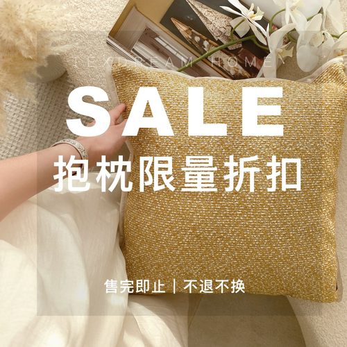 态度【焕新捡漏 5折秒杀】现代简约客厅沙发抱枕套护腰靠垫限量