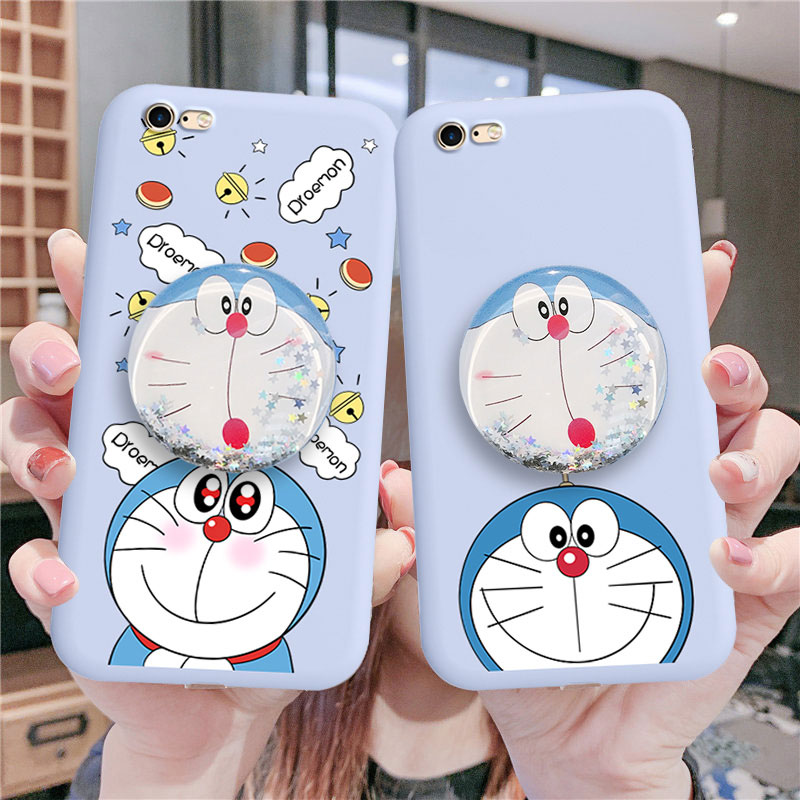 适用于苹果6plus手机壳哆啦A梦iphone6splus卡通女款软胶A1634日韩保护套pg平果6spuls超萌女款a1522可爱支架