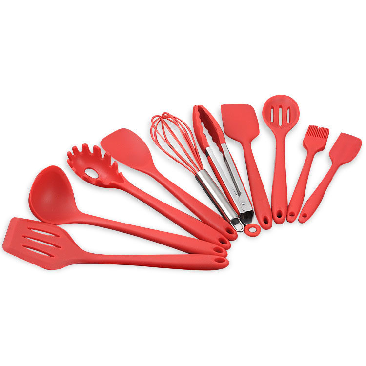 厂家直销现货硅胶厨具套装锅铲汤勺粉捞打蛋器食物夹漏匙油刷