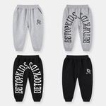 be top童装2024新款儿童运动裤字母印花潮牌男童外穿长裤卫裤裤子