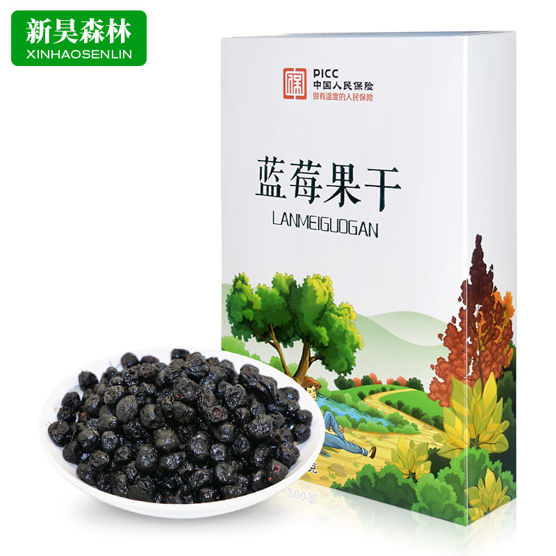 新昊森林蓝莓果干200g 盒装蓝莓干蜜饯休闲零食黑龙江东北特产