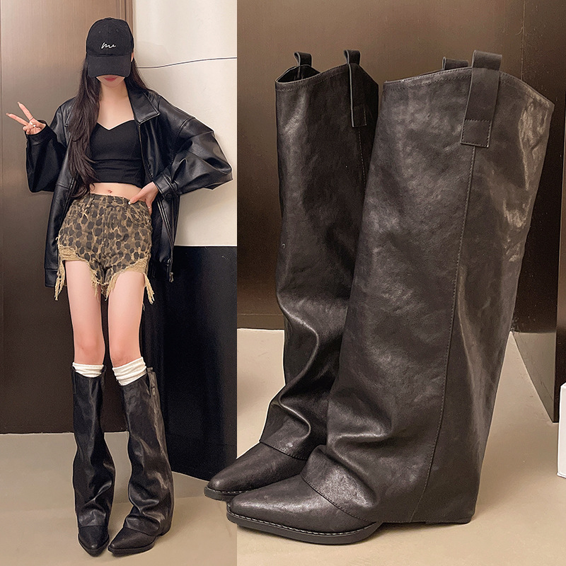 裤管靴女2025秋冬季新款