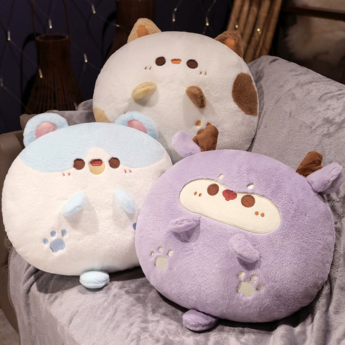 猫咪二合一秋冬抱枕被子两用办公室午睡毯子沙发枕头冬天车用靠枕