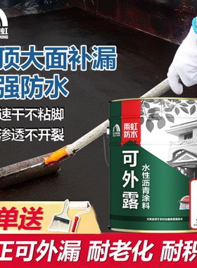 雨虹防水屋顶防水补漏材料可外露房顶防漏屋面平房裂缝堵漏王涂料