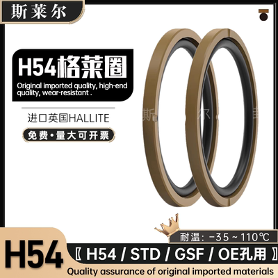 进口英国HALLITE赫莱特H54/STD/GSF双向OE活塞孔用格莱圈4.2*6.3