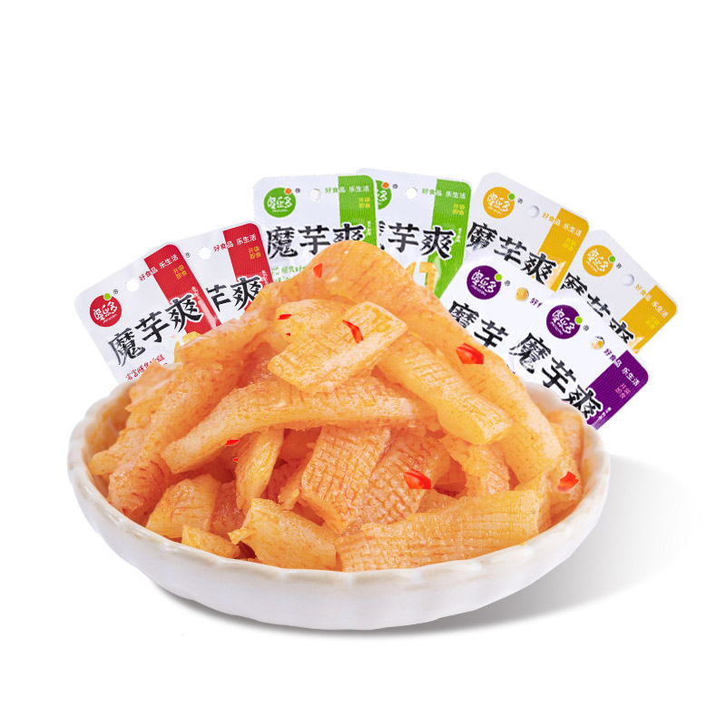 魔乐多魔芋爽开袋即食素毛肚食品魔芋丝爽口美味零食混装500g1_零食_坚果_特产