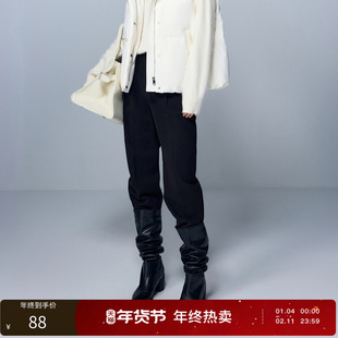 【159元任选2件】三彩丽雪leisure2025冬季新款休闲裤九分裤锥形