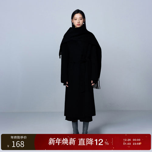 【100绵羊毛】丽雪leisure2025冬季新款针织连衣裙直筒裙长裙