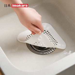 Imakara日本水槽过滤网家用卫生间地漏拦发浴室下水道毛发过滤网