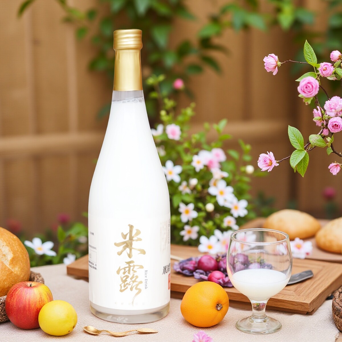 米姥姥桂花米露750ml瓶装糯米酒原味桂花酒口感丝滑郊游约会必备