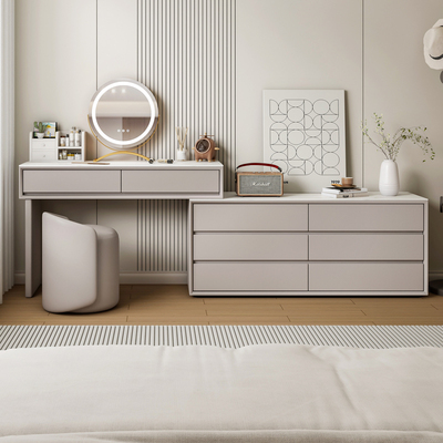 瑰真家具旗舰店奶油风梳妆台斗柜