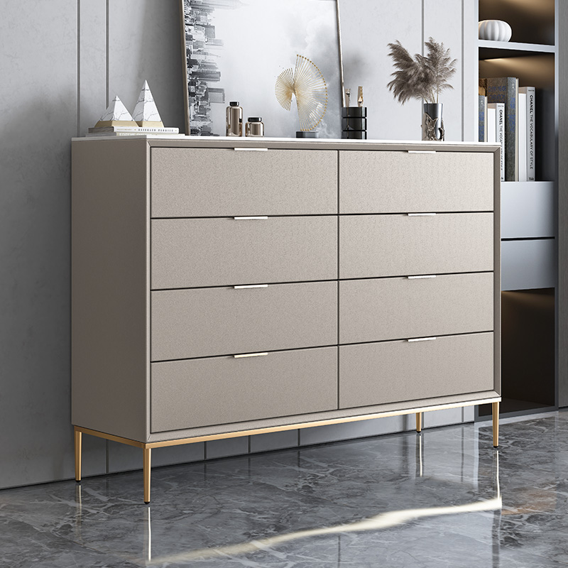 意式风轻奢实木客厅卧室九斗柜