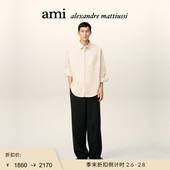 季 爱心长袖 末甄选 Paris 立体ADC磨毛衬衫 Ami 男女同款 上衣