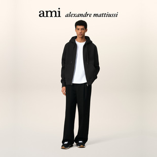 Ami Paris 男女同款秋冬立体ADC休闲宽松连帽拉链卫衣