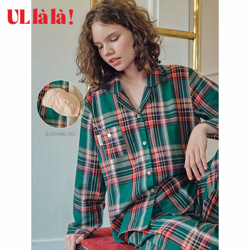 乌拉拉女棉质新款休闲服大码睡衣