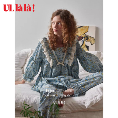 Ullala韩国进口纯棉睡衣女