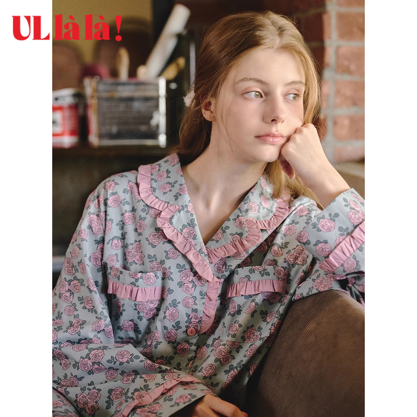 Ullala韩国进口纯棉睡衣套装