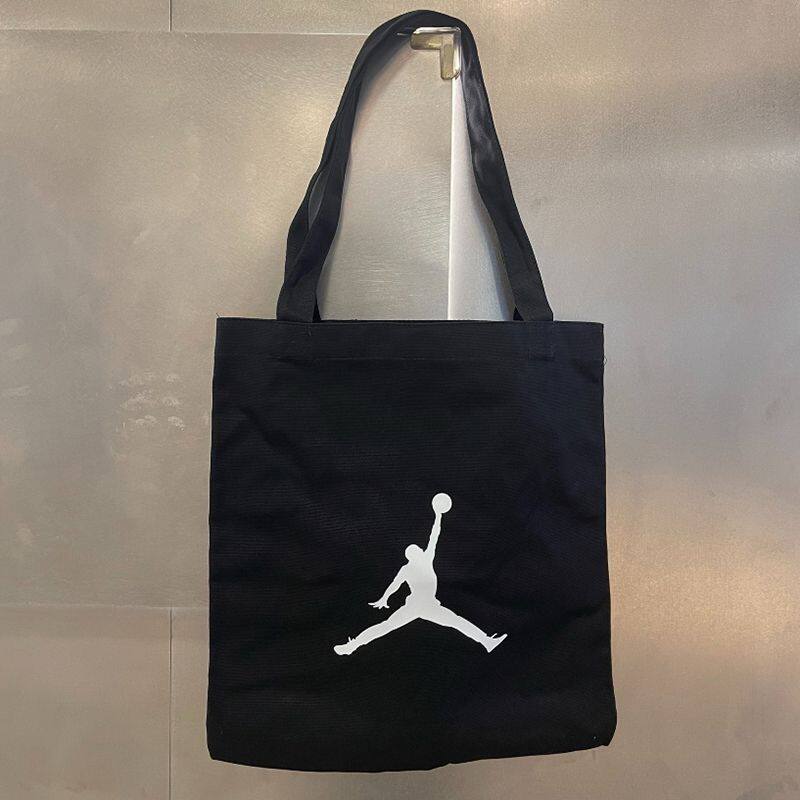 无吊牌耐克NIKE会员礼品AJ黑白百搭帆布环保袋单肩手提挎包托特包