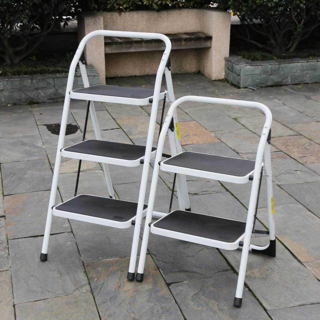 Thickening household dual-purpose iron ladder 2-3 step