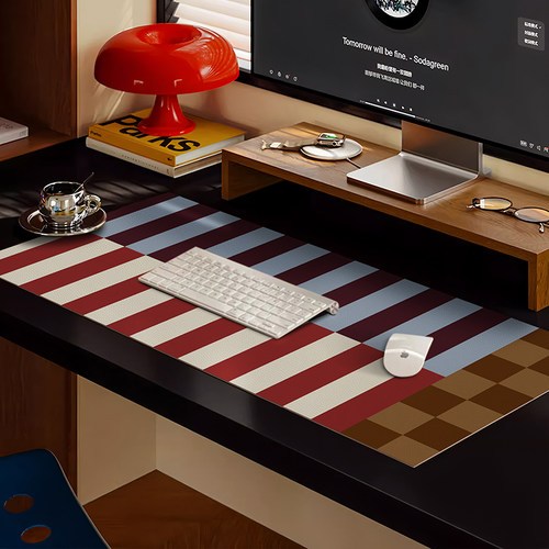 孟菲斯办公桌超大滑鼠垫办公桌垫键盘垫家用女生书桌办公桌桌面垫