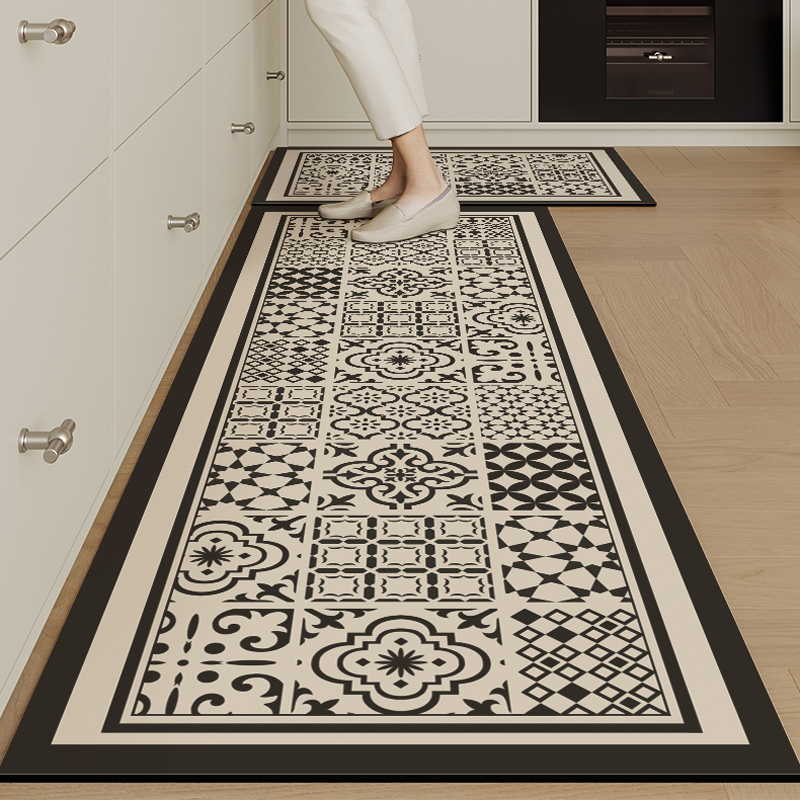 家用厨房地垫长条防水防油可擦免洗软垫吸水吸油耐脏矽藻泥防滑垫