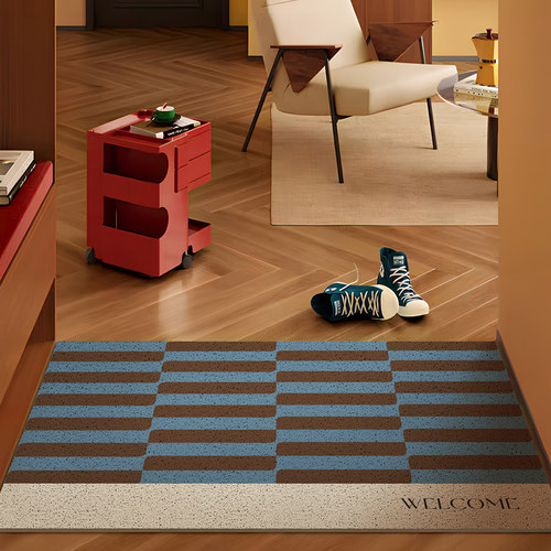 中古风丝圈地垫进门口防滑耐磨pvc入户门地垫可裁剪地垫可定制