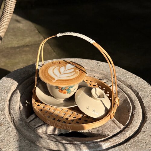 陶瓷盖碗咖啡杯复古茶杯