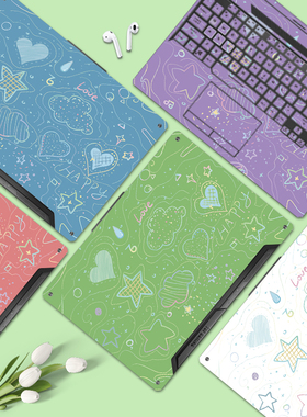 简约线条电脑贴纸适用2025联想小新15贴膜REDMIBook16外壳机械革命无界15XPro全包华为MateBookXPro保护膜