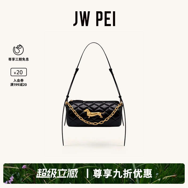 JW PEI菱格链条包Dachshund单肩斜挎包2026新款小众腋下包EWB106 - 实物图
