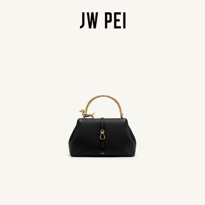 JWPEI腊肠狗金属手柄手提包女