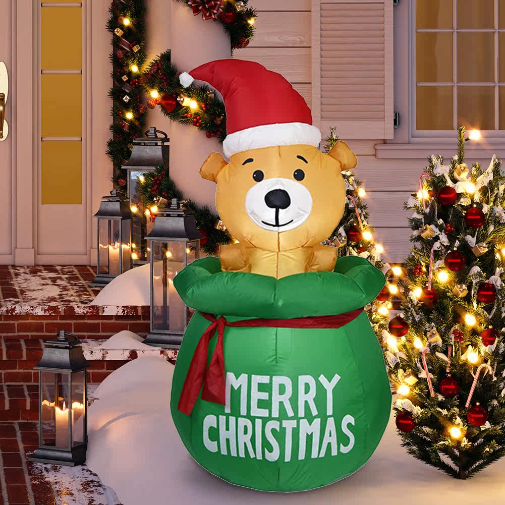 inflatable bear in gift bag merry christmas christmas
