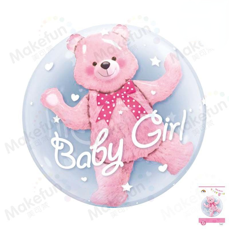 transparent baby girl/boy bear bubble ball birthday party
