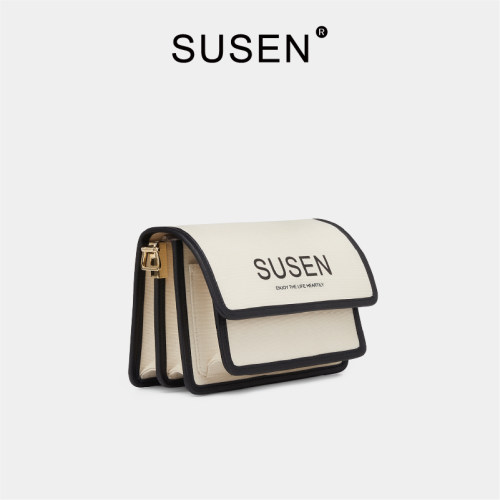 SUSEN斜跨撞色小潮流时尚
