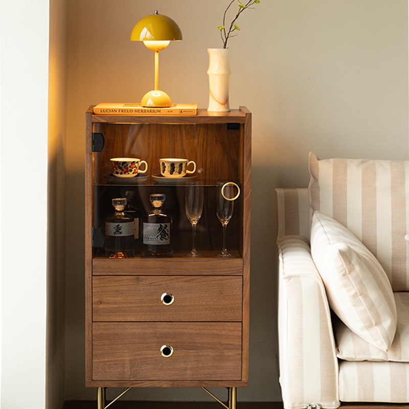 圣贝纳迪黑胡桃木沙发边柜斗柜