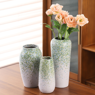 桌面宽口干鲜花客厅陶瓷水培花瓶