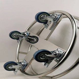 带滑轮底座底托汤桶架保温桶食堂餐厅水桶推车Q架子不锈钢加厚商