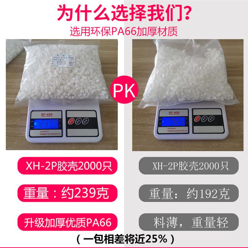 XH2.54胶壳 端子TJC3连接器接插件插头XH-2P-3P-4Y-5P-6Y-8.P-20P