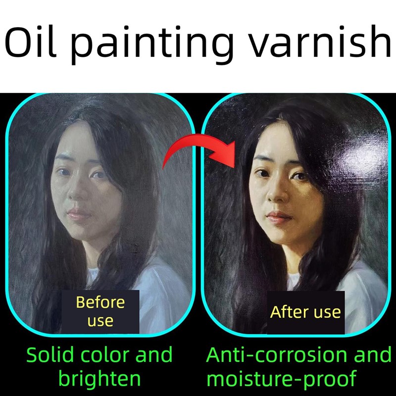 油画上光油专用h保护剂固色增亮数字油画调和剂流体丙烯稀释剂封