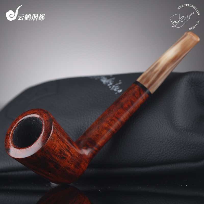 云鹤丹麦 NF 尼尔斯手工石楠木烟斗光面都柏林直斗AA级